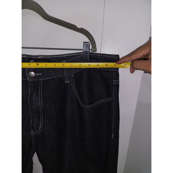 Kayden K. Black Jeans with White Stitches Men's 44x32 - Picture 3 of 6